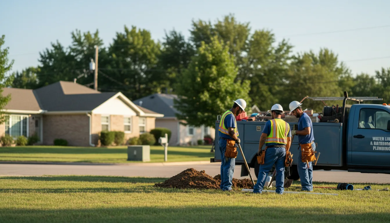 Residential water line and bathroom plumbing service in Mineral Springs, PA